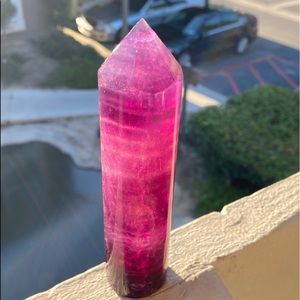 Magenta / Pink Fluorite Tower